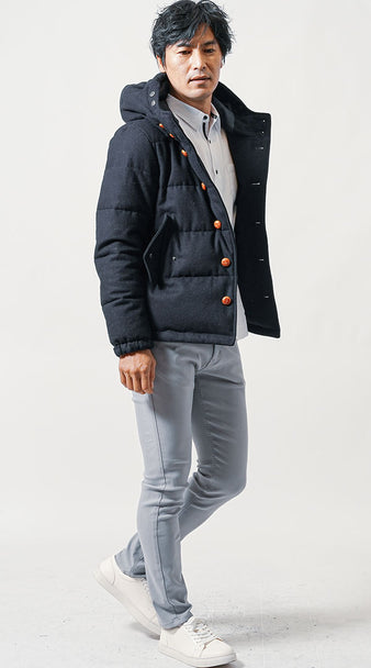 40代メンズにおすすめの冬シャツコーデの例