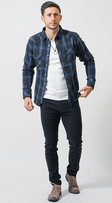 太ってるメンズでも穿けるおすすめのスキニーパンツコーデの例