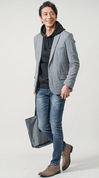 プルオーバーパーカーコーディネート