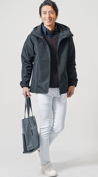 ダサいと言われないメンズにおすすめの白パンツコーデ例