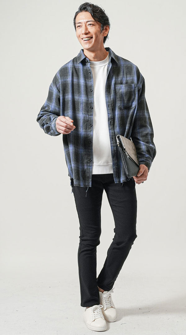 50代メンズにおすすめのチェックシャツのコーデ例