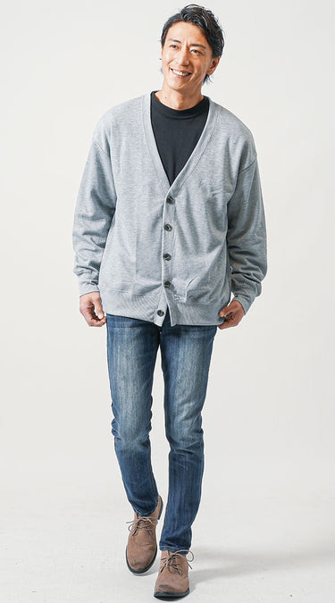 40代メンズにおすすめのカーディガンのコーデ例