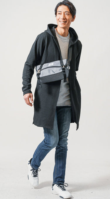 流行りのメンズバッグを使ったおすすめコーデ例