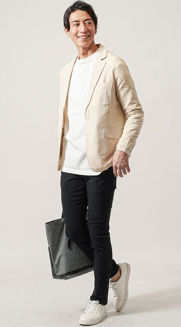 50代メンズトートバッグコーディネート