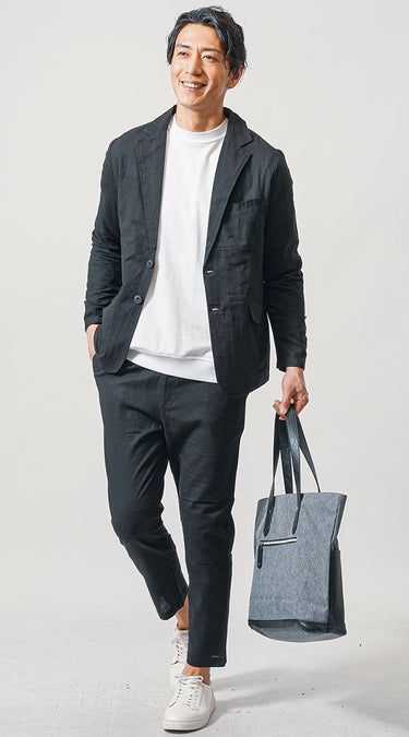 50代メンズトートバッグコーディネート