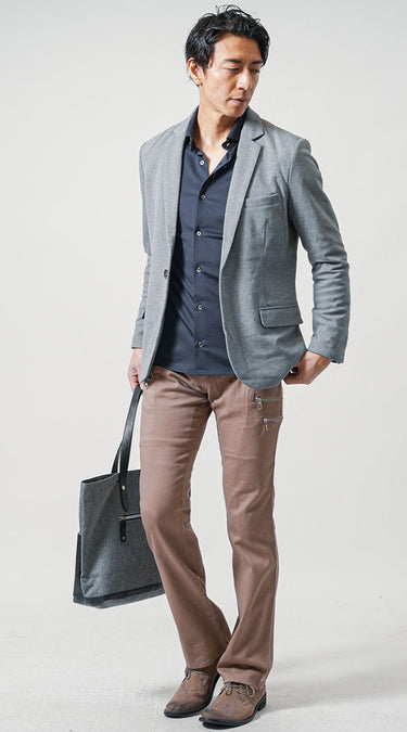 40代メンズにおすすめ、人気ブランドのズボンコーデ例