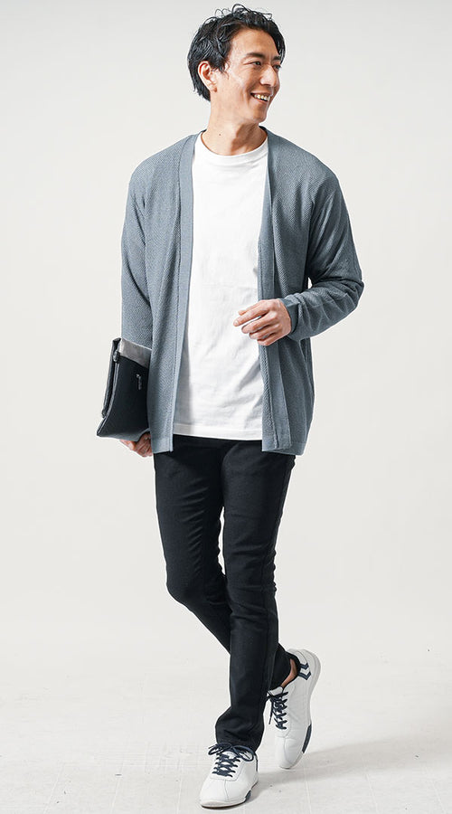 メンズにおすすめの春のカーディガン×Tシャツコーデ