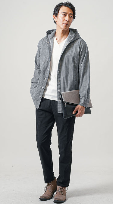 太め・ぽっちゃり体型におすすめのテーパードパンツコーデ例