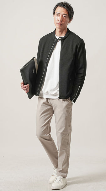 30代メンズにおしゃれチノパン×ジャケットのコーデ例