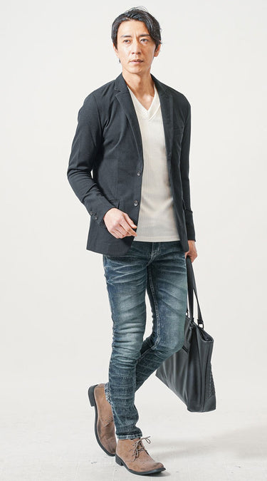 50代メンズにおすすめのおしゃれなジーンズファッションの例