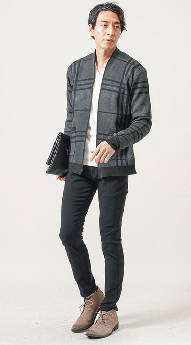 40代メンズにおすすめのカーディガンのコーデ例