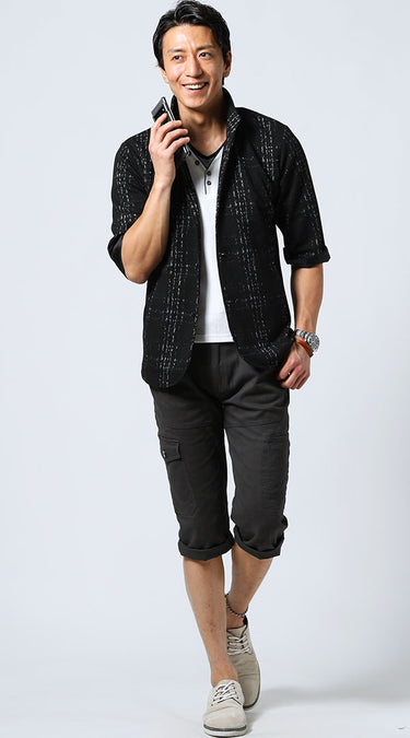 クロップドパンツのおしゃれなコーデ例