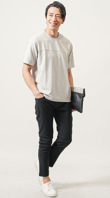 30代メンズにおすすめな細身黒パンツコーデ例