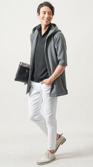 ダサいを回避できるポロシャツ×カーディガンコーディネート