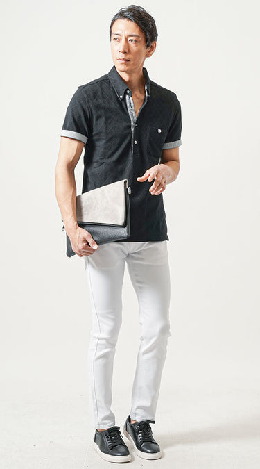 ダサいと言われないメンズにおすすめの白パンツコーデ例