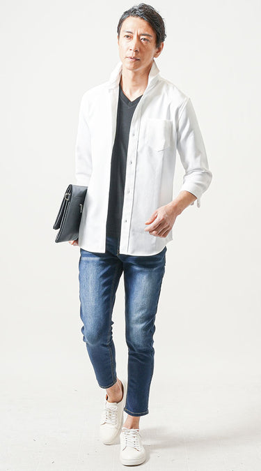 40代メンズにおすすめのシャツのメンズコーデ