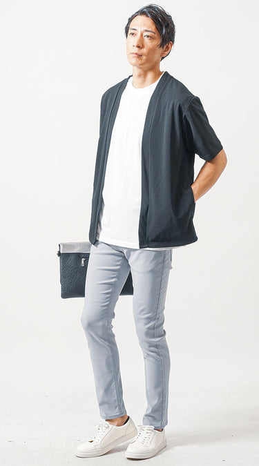 40代メンズにおすすめのカーディガン夏コーデ例