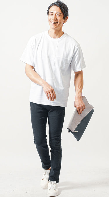テーパードパンツのおしゃれな30代メンズコーデ例