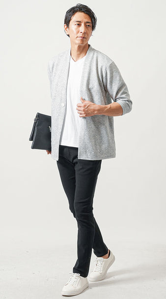 クラッチバッグを使った20代前半におすすめのメンズコーデ例