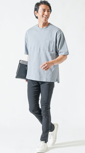 40代メンズにおすすめ、人気ブランドのズボン夏コーデ例