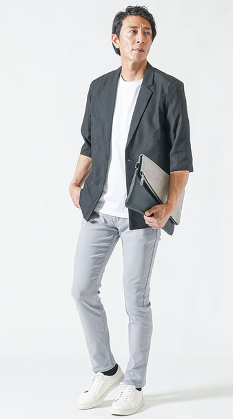 春のメンズ全身コーデ