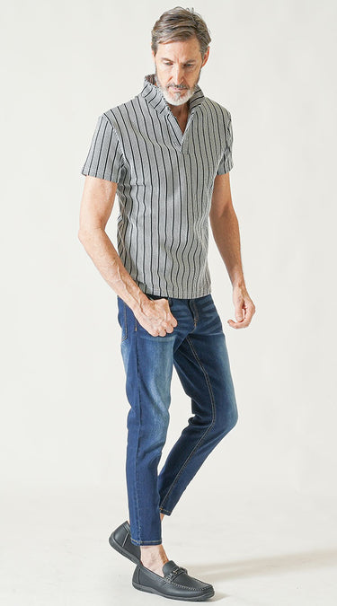 70代男性にふさわしいきちんと感のある夏ファッション例
