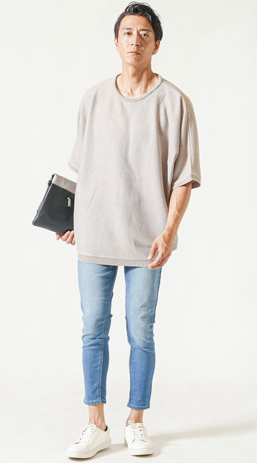 夏の涼しげスキニージーンズコーディネート