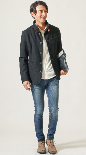 40代メンズにおすすめのきれいめショートコートコーデ