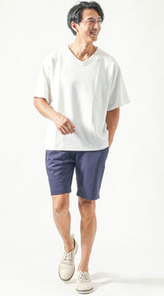 Iライン・Yラインシルエットの短パンコーデ