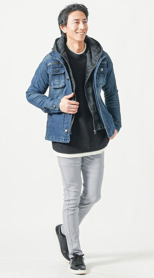 メンズのカジュアルな休日春コーデ