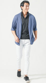 ダサいを回避できるポロシャツ×カーディガンコーディネート