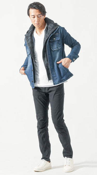 メンズにおすすめの黒パンツに合う服の例