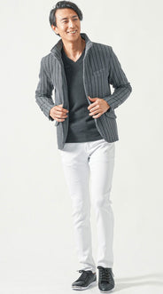 秋の最高気温20度の私服・カジュアルメンズコーデ例