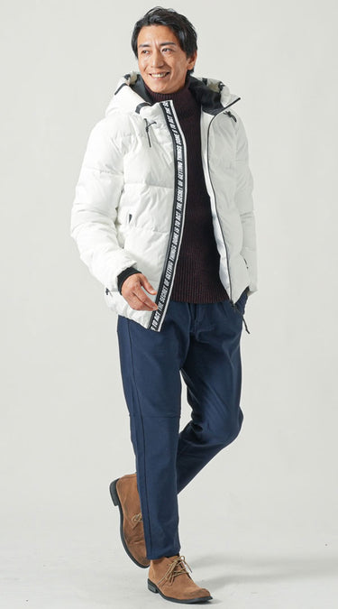 40代メンズにおすすめの冬イージーパンツコーディネート