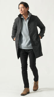 秋冬の最高気温17度の私服・カジュアルメンズコーデ例