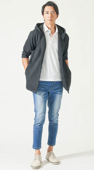 ダサいを回避できるポロシャツ×カーディガンコーディネート