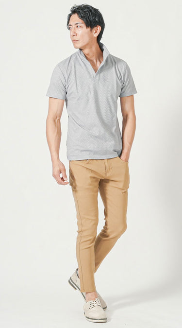 40代の男性にふさわしい自然とカッコよく見えるポロシャツコーデ例