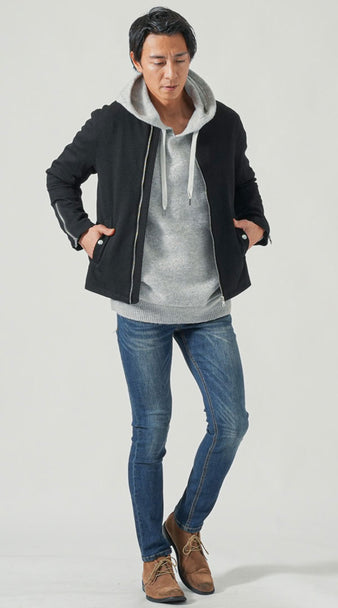 メンズにおすすめのスエードブーツのコーデ