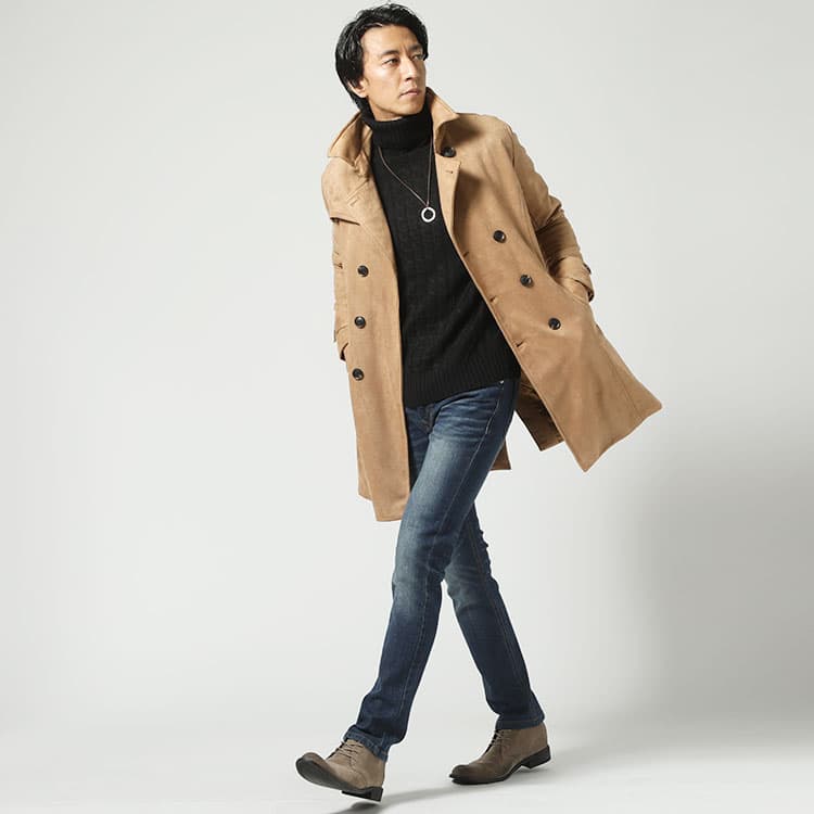 細身のパンツを使った40代らしいちょいワルファッション