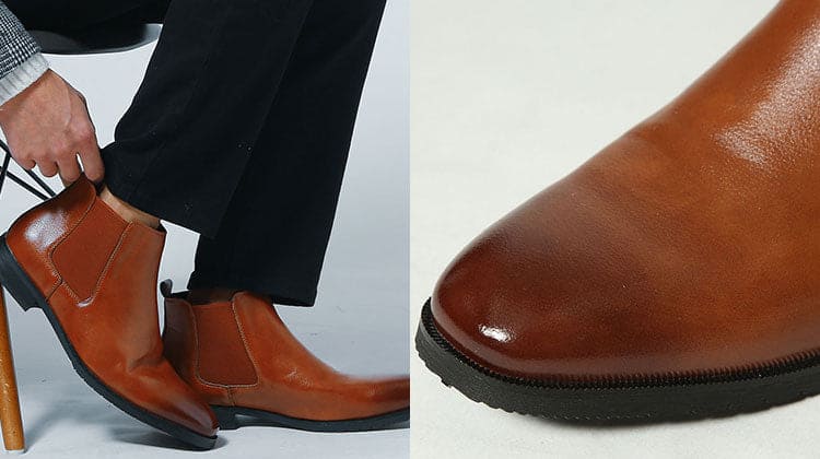 50代 ファッション 靴　ブーツ　サイドゴアブーツ