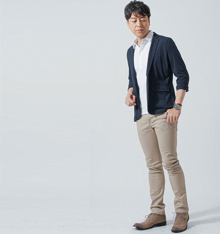 50代 ファッション 靴　スエードブーツ　コーデ