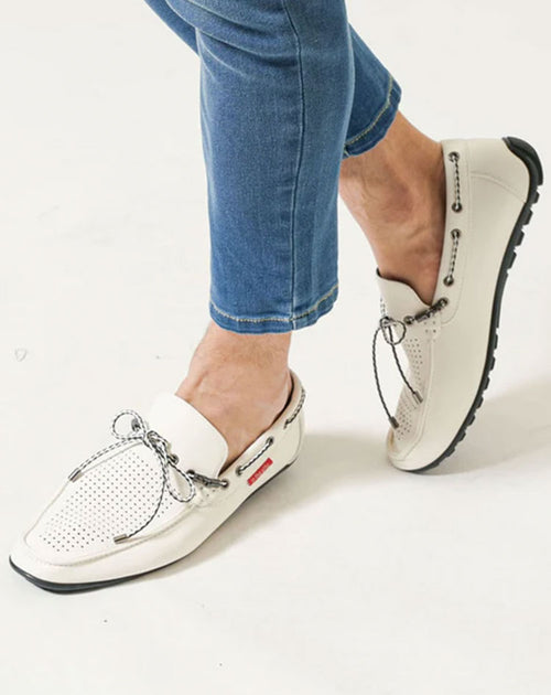 ムラスエードパンチングドライビングシューズ