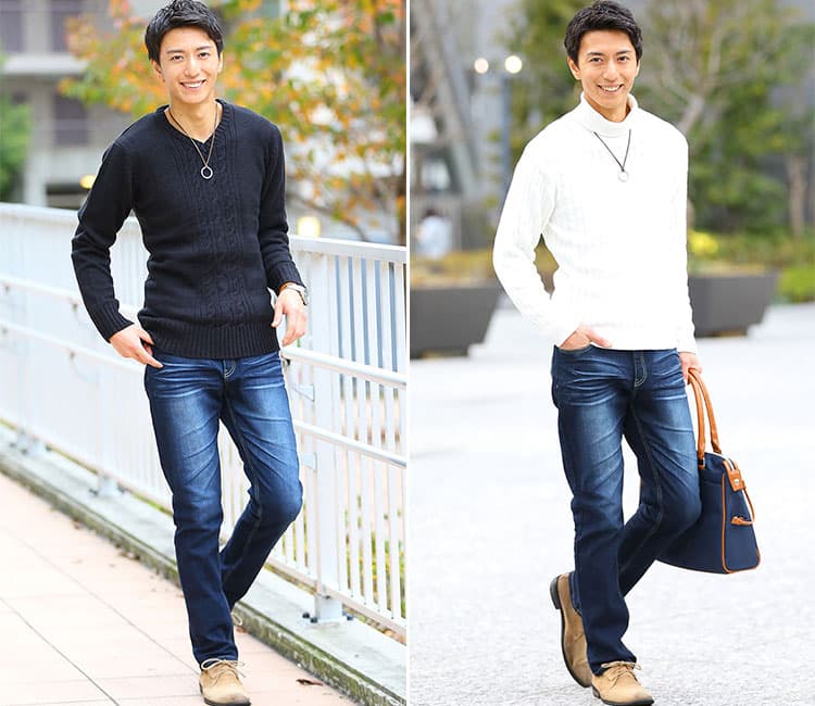 ケーブルニットを着こなすポイント