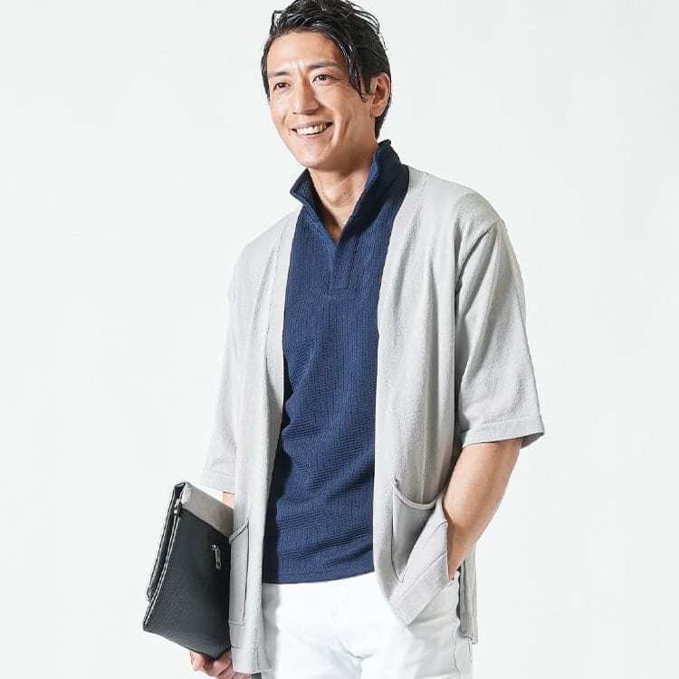 40代メンズにおすすめの羽織りタイプのサマーニット