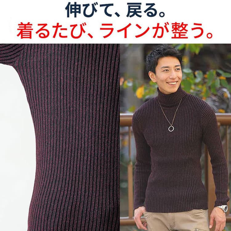 ストレッチの効いたタートルネック