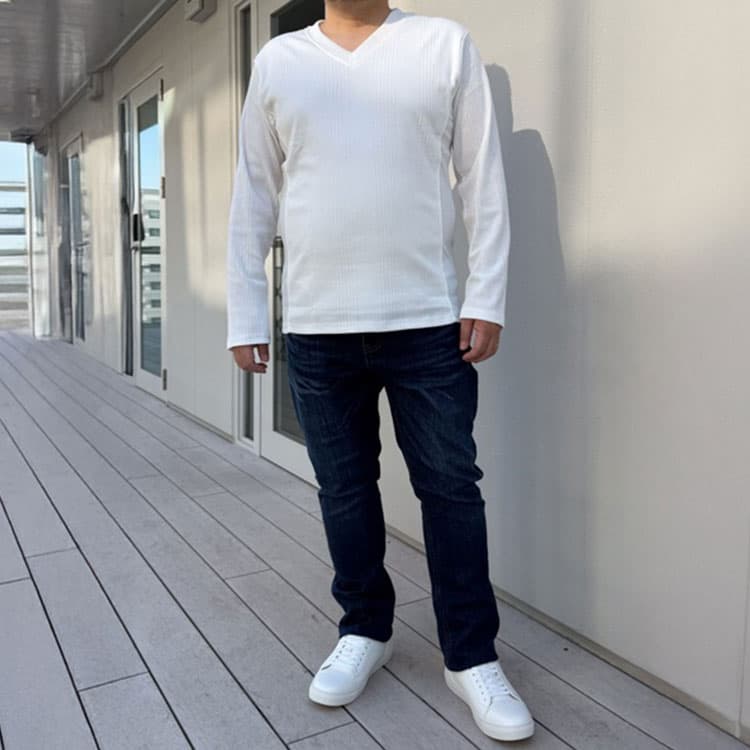 着丈の長いカットソー