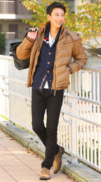 冬 カーディガン 着こなし