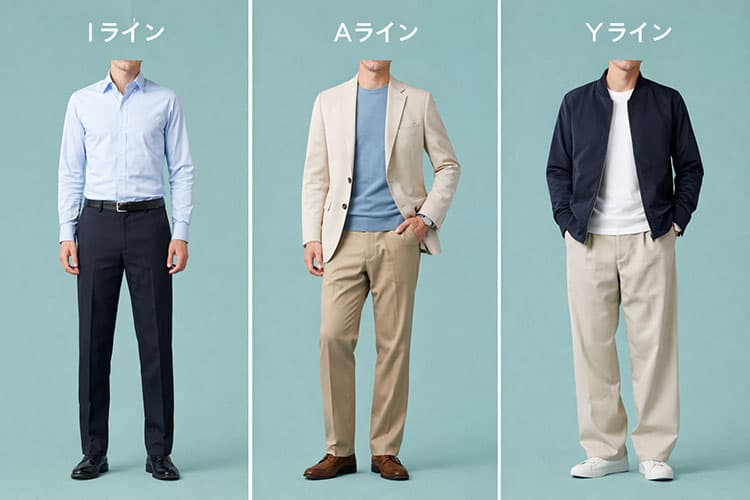 Yライン・Aライン・Iラインのシルエットの違い