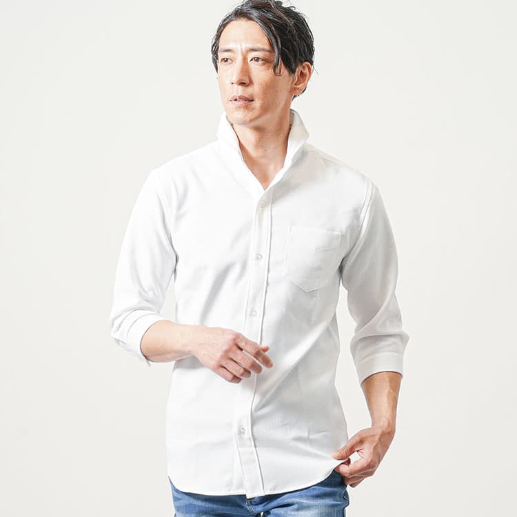 メンズのおしゃれな七分袖シャツコーディネート例