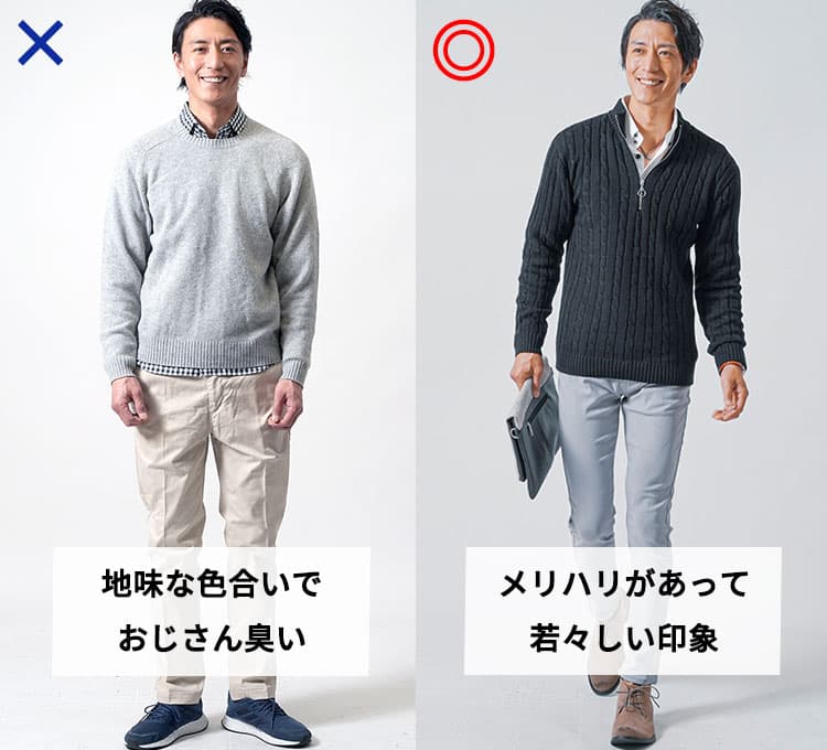 イケオジ ファッション　春　NG
